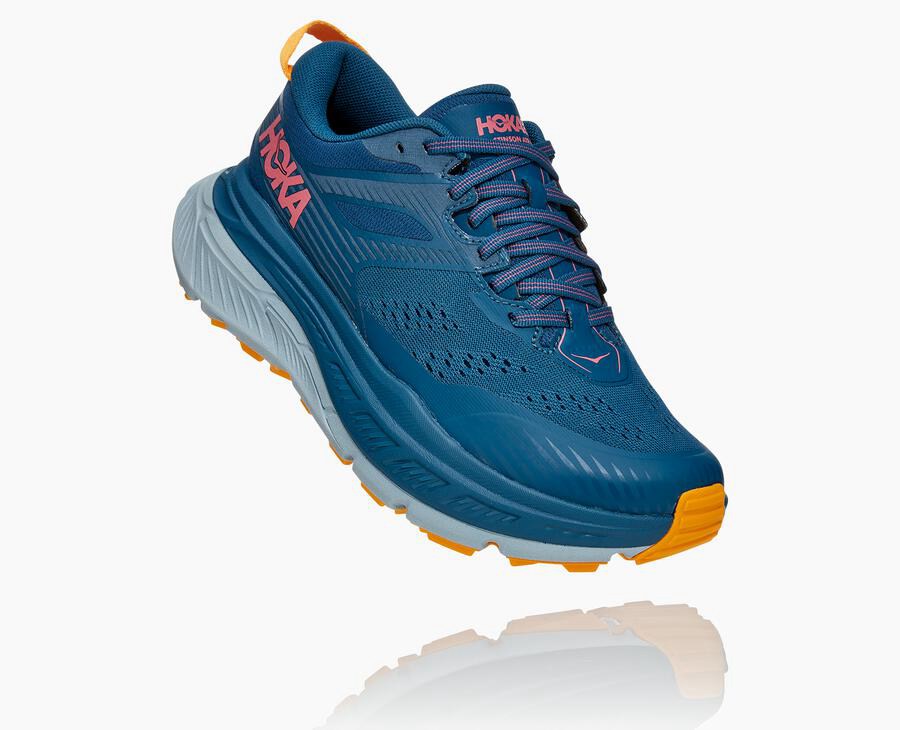 Trail Shoes Womens - Hoka One One Stinson Atr 6 - Blue - SZHRWPU-68